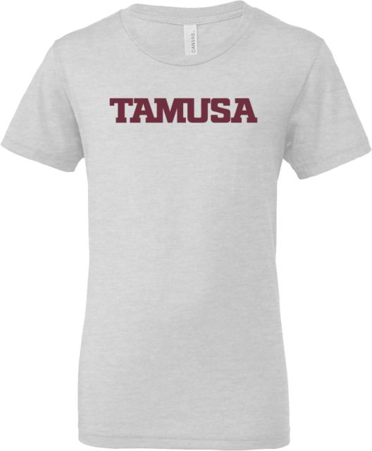 Texas A&M San Antonio Bella + Canvas Youth Jersey T Shirt TAMUSA Wordmark - ONLINE ONLY