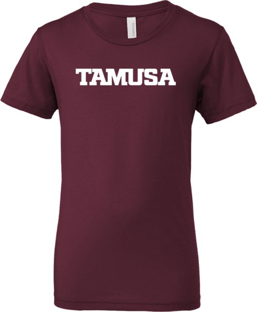 Texas A&M San Antonio Bella + Canvas Youth Jersey T Shirt TAMUSA Wordmark - ONLINE ONLY