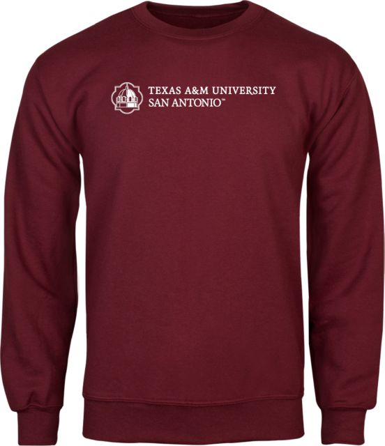 Texas A&M San Antonio Fleece Crew Texas A&M University San Antonio Wordmark Horizontal - ONLINE ONLY
