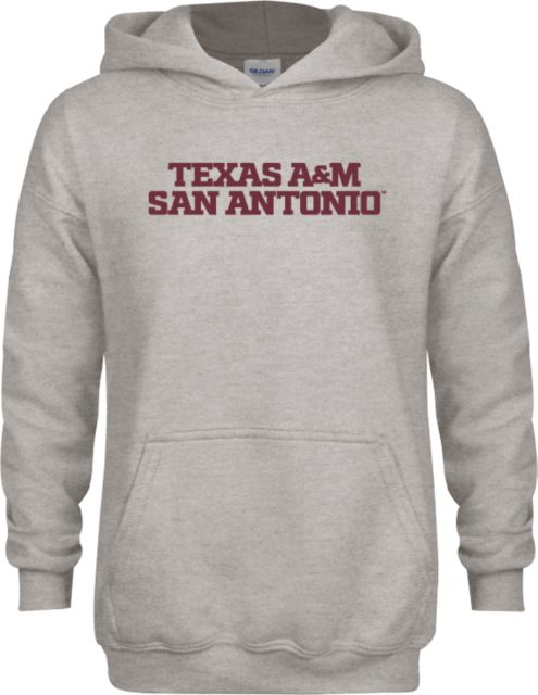 Texas A&M San Antonio Youth Fleece Hood Texas A&M San Antonio Wordmark Stacked - ONLINE ONLY