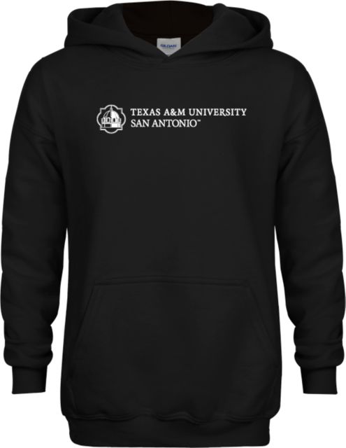 Texas A&M San Antonio Youth Fleece Hoodie Texas A&M University San Antonio Wordmark Horizontal - ONLINE ONLY