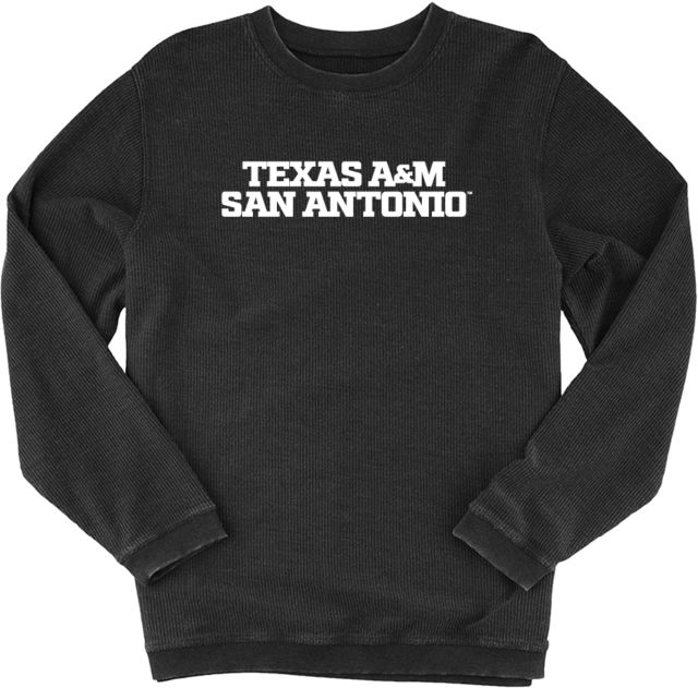 Texas A&M San Antonio Boxercraft Womens Corded Crew Texas A&M San Antonio Wordmark Stacked - ONLINE ONLY