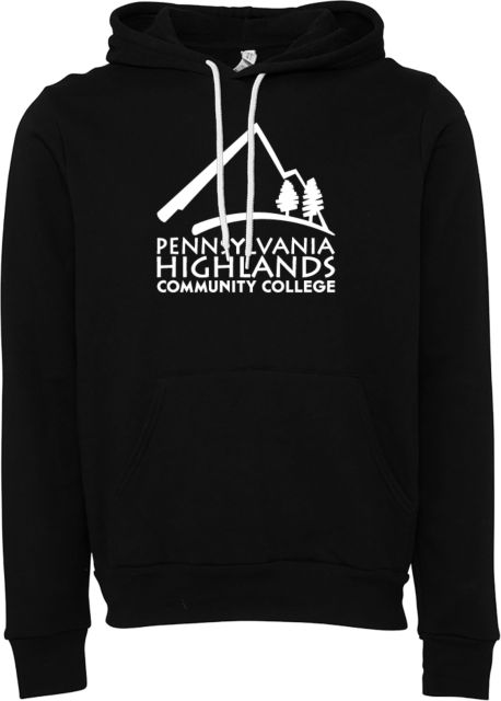 Pennsylvania Highlands Bella + Canvas Fleece Hood Pennsylvania Highlands Logo Vertical - ONLINE ONLY