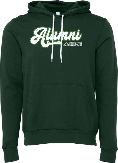 Pennsylvania Highlands Bella + Canvas Forest Green Fleece Hood Penn Highlands - Alumni Vintage Script - ONLINE ONLY