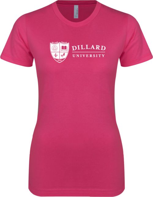 Dillard Next Level Womens Fuchsia Boyfriend Tee Primary Mark - ONLINE ONLY