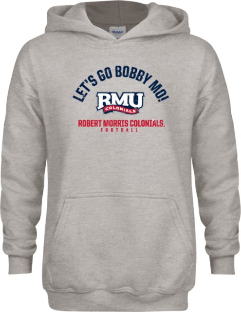 Robert Morris University Colonials Football Let's Go Bobby Mo Youth Fleece Hooded Sweatshirt