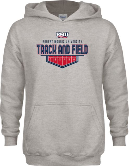 Robert Morris University Colonials Track and Field Youth Fleece Hooded Sweatshirt