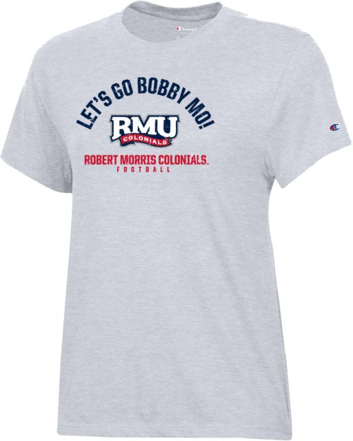 Robert Morris Champion Womens Oxford Core Short Sleeve Tee Lets Go Bobby Mo Football