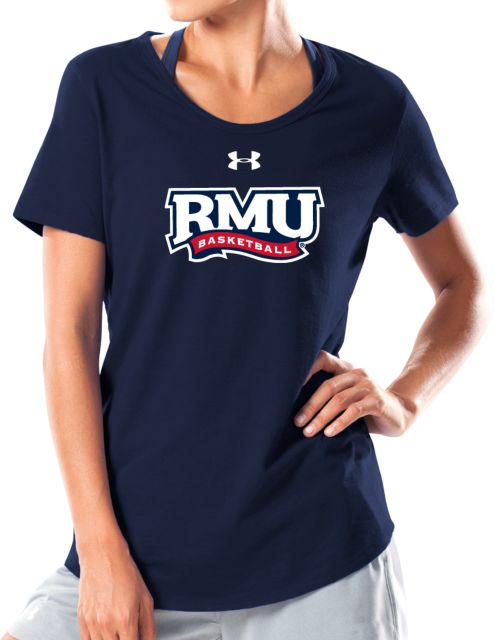 Robert Morris University Basketball Under Armour Women's Charged Cotton Short Sleeve T-Shirt