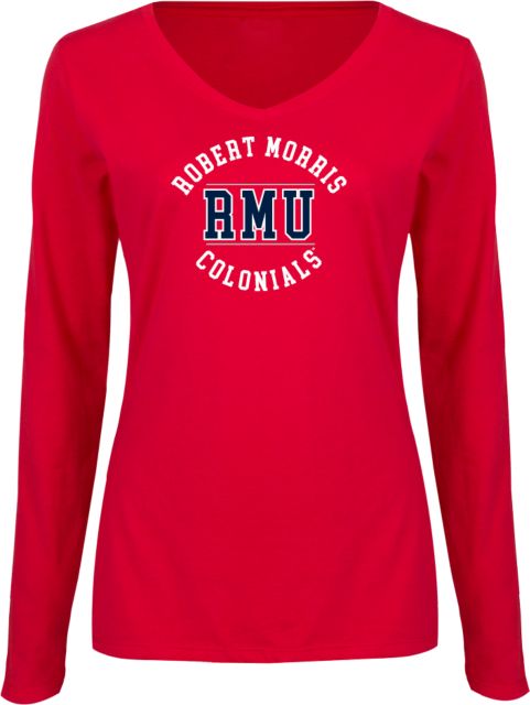 Robert Morris University Colonials Women's V-Neck Long Sleeve T-Shirt