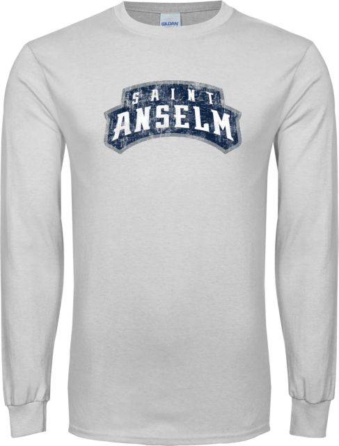 Saint Anselm Long Sleeve T Shirt Saint Anselm Mark Distressed - ONLINE ONLY
