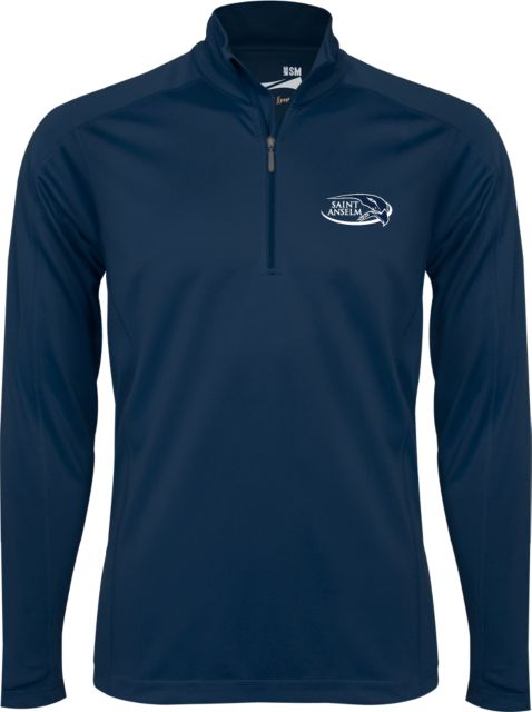 Saint Anselm Syntrel Interlock 1/4 Zip Athletic Mark Hawk Head - ONLINE ONLY