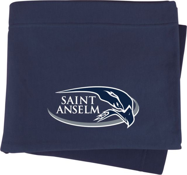 Saint Anselm Sweatshirt Blanket Athletic Mark Hawk Head - ONLINE ONLY