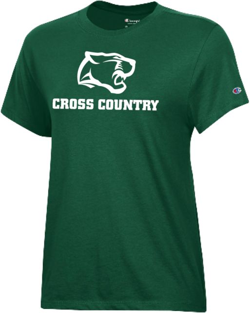 Pine Crest Champion Womens Core Short Sleeve Tee Cross Country Panther Head - ONLINE ONLY