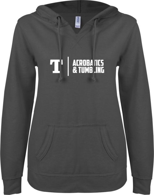 Trine ENZA Ladies V Notch Raw Edge Fleece Hoodie Acrobatics and Tumbling - ONLINE ONLY