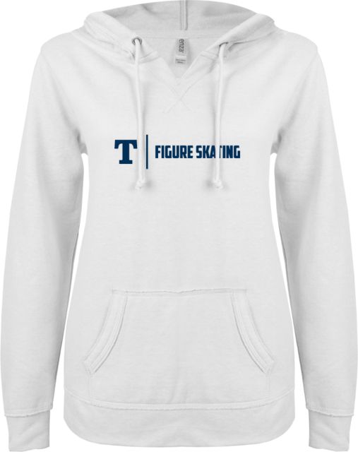Trine ENZA Ladies V Notch Raw Edge Fleece Hoodie Figure Skating - ONLINE ONLY