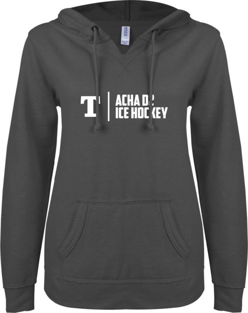 Trine ENZA Ladies V Notch Raw Edge Fleece Hoodie ACHA D2 Ice Hockey - ONLINE ONLY