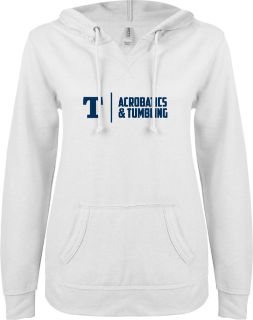 Trine ENZA Ladies V Notch Raw Edge Fleece Hoodie Acrobatics and Tumbling - ONLINE ONLY