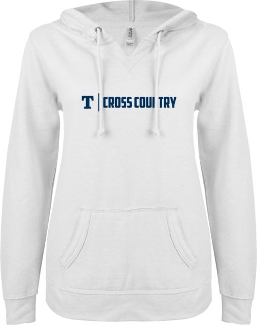 Trine ENZA Ladies V Notch Raw Edge Fleece Hoodie Cross Country - ONLINE ONLY