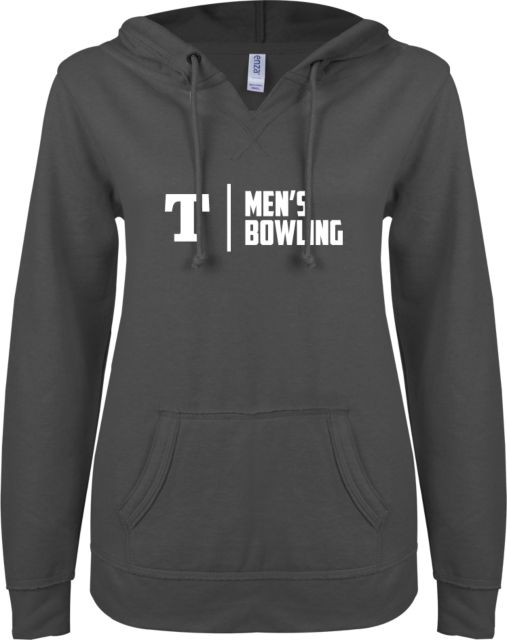 Trine ENZA Ladies V Notch Raw Edge Fleece Hoodie Mens Bowling - ONLINE ONLY