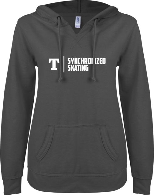 Trine ENZA Ladies V Notch Raw Edge Fleece Hoodie Synchronized Skating - ONLINE ONLY