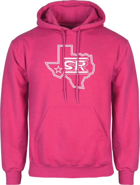 Sul Ross Womens Fuchsia Fleece Hoodie Primary Mark - ONLINE ONLY