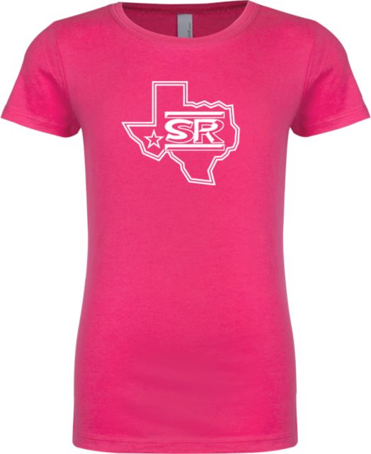 Sul Ross Next Level Girls Fuchsia Fashion Fit T Shirt Primary Mark - ONLINE ONLY
