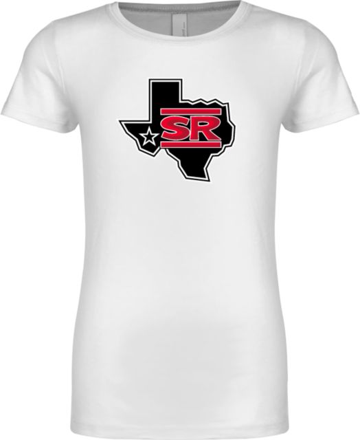 Sul Ross Next Level Girls Fashion Fit T Shirt Primary Mark - ONLINE ONLY