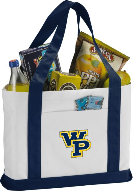 William Penn Contender White/Navy Canvas Tote William Penn Athletic Mark - ONLINE ONLY