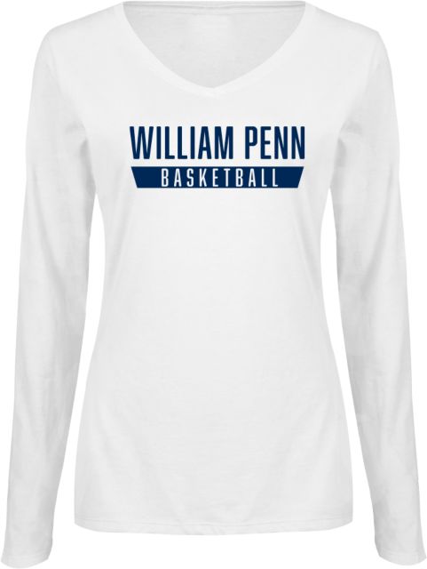 William Penn Womens Long Sleeve V Neck Tee  William Penn - Basketball - ONLINE ONLY