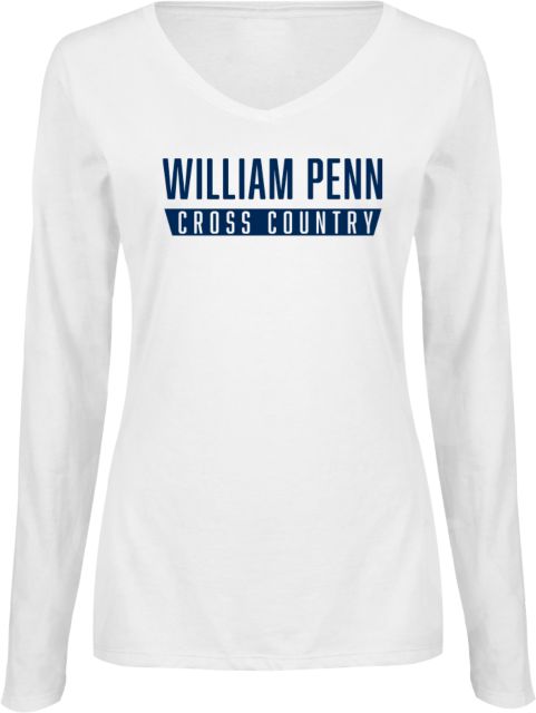 William Penn Womens Long Sleeve V Neck Tee  William Penn - Cross Country - ONLINE ONLY