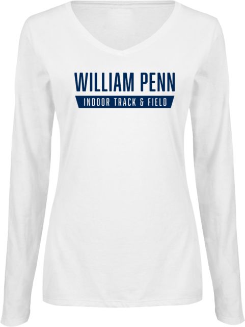 William Penn Womens Long Sleeve V Neck Tee  William Penn - Indoor Track and Field - ONLINE ONLY