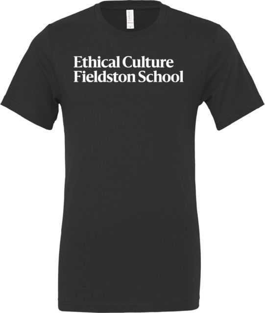 Ethical Culture Bella + Canvas Jersey Cotton T Shirt Ethical Culture Fieldston School Wordmark - ONLINE ONLY