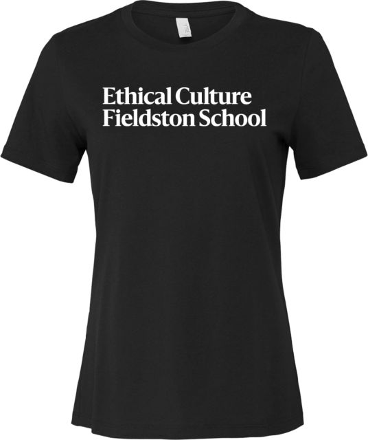 Ethical Culture Bella + Canvas Womens Relaxed Cotton T Shirt Ethical Culture Fieldston School Wordmark - ONLINE ONLY