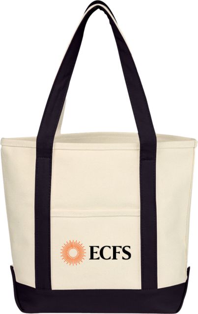 Ethical Culture Cotton Canvas Tote Bag ECFS Acronym with Sun - ONLINE ONLY