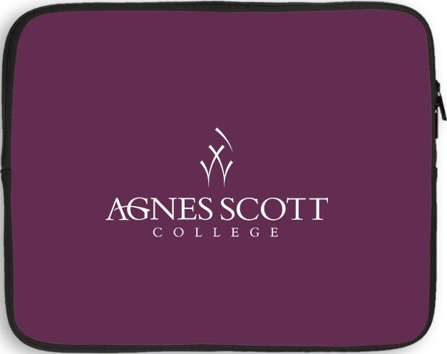 Agnes Scott 10 inch Neoprene iPad/Tablet Sleeve Primary Mark - ONLINE ONLY