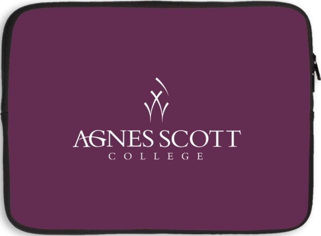 Agnes Scott 15 inch Neoprene Laptop Sleeve Primary Mark - ONLINE ONLY