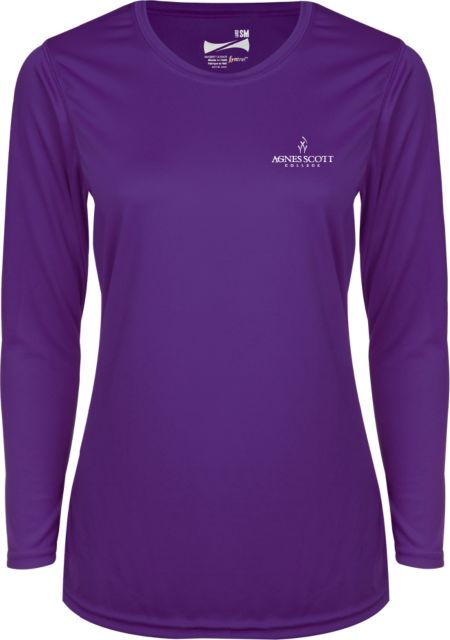 Agnes Scott Ladies Syntrel Performance Longsleeve Shirt Primary Mark - ONLINE ONLY