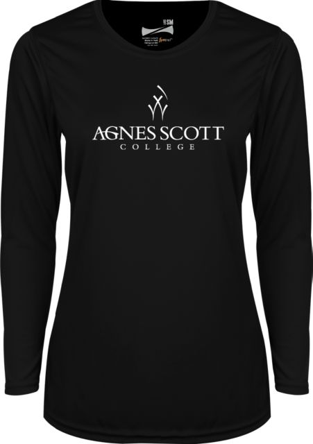 Agnes Scott Ladies Syntrel Performance Longsleeve Shirt Primary Mark - ONLINE ONLY