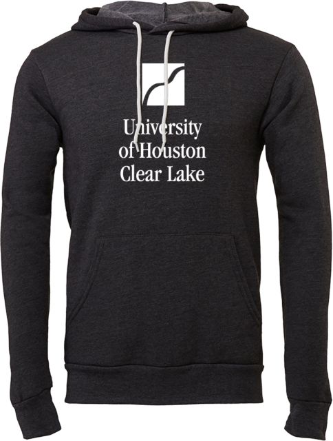 Houston Clear Lake Bella + Canvas Heather Fleece Hood University of Houston-Clear Lake Stacked - ONLINE ONLY