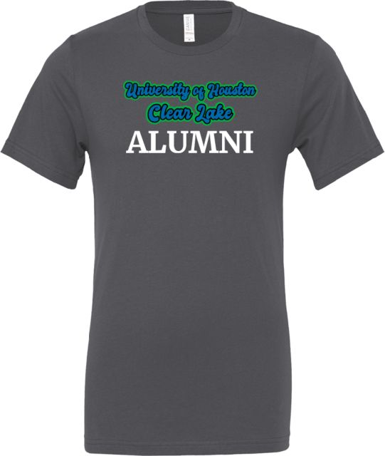 Houston Clear Lake Bella + Canvas Asphalt Jersey Cotton T Shirt UHCL - Alumni Script - ONLINE ONLY