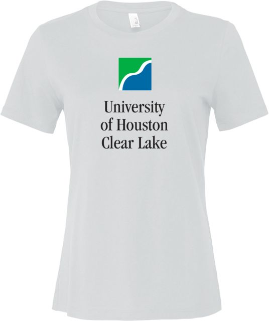 Houston Clear Lake Bella + Canvas Womens Relaxed Cotton T Shirt University of Houston-Clear Lake Stacked - ONLINE ONLY