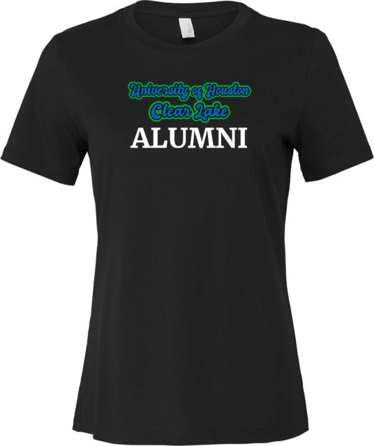 Houston Clear Lake Bella + Canvas Womens Relaxed Cotton T Shirt UHCL - Alumni Script - ONLINE ONLY