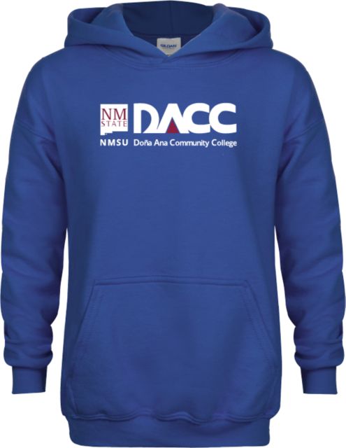 Dona Ana Youth Fleece Hoodie Dona Ana Community College Wordmark w NMSU Logo