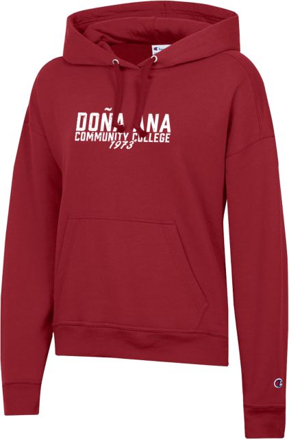 Dona Ana Champion Womens Powerblend Pullover Hood Distressed Dona Ana Community College - 1973