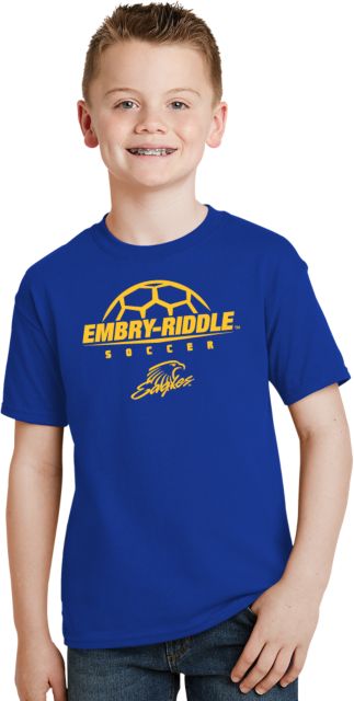 Embry Riddle Youth T Shirt Soccer on Top - ONLINE ONLY