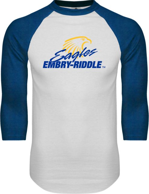 Embry Riddle Raglan Baseball T Shirt Primary Mark - ONLINE ONLY