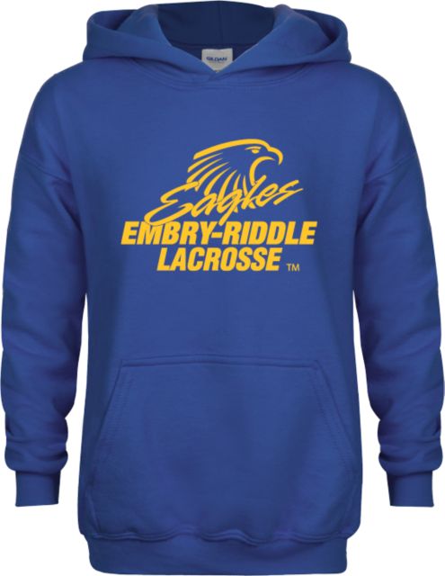 Embry Riddle Youth Fleece Hoodie Lacrosse - ONLINE ONLY