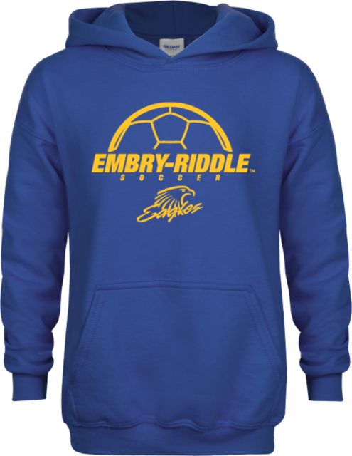 Embry Riddle Youth Fleece Hoodie Soccer Ball - ONLINE ONLY