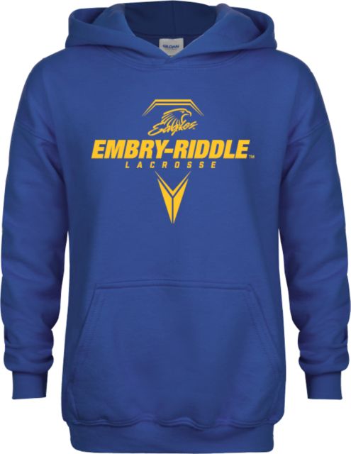 Embry Riddle Youth Fleece Hoodie Lacrosse Geometric - ONLINE ONLY